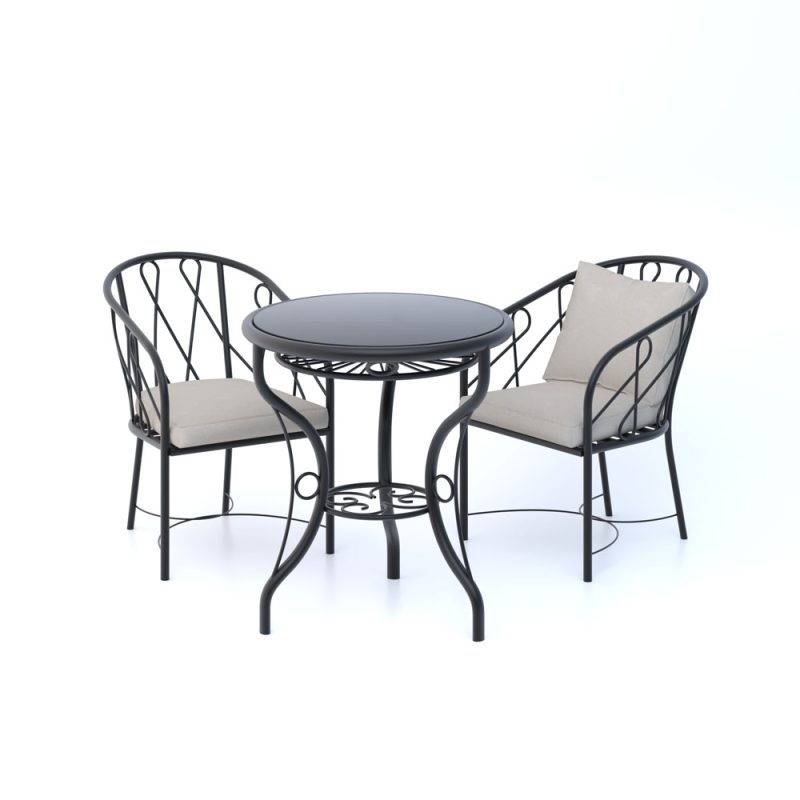 میز و صندلی فلزی مدل میلانو آلومینیومی